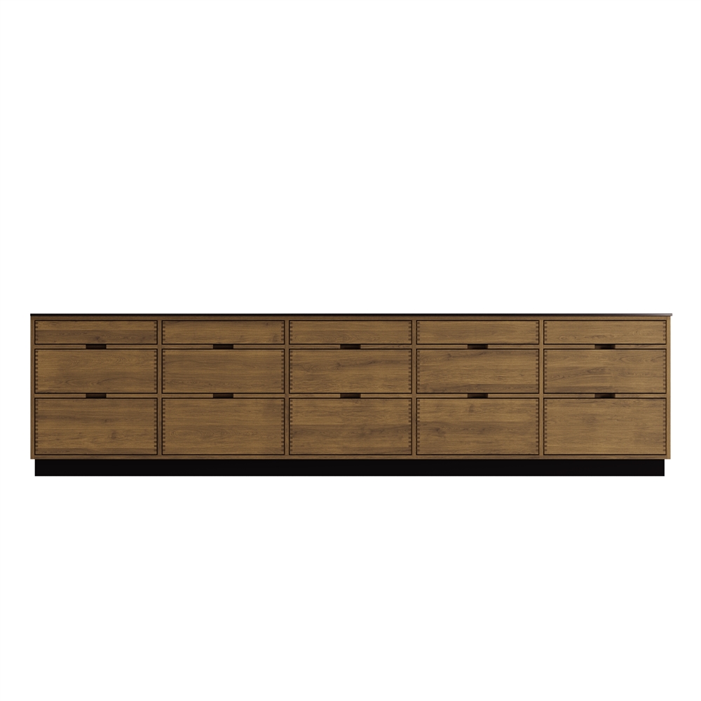 Just Wood Mørkoljert Køkkenø - 311,4 cm bred - 100 cm dyb