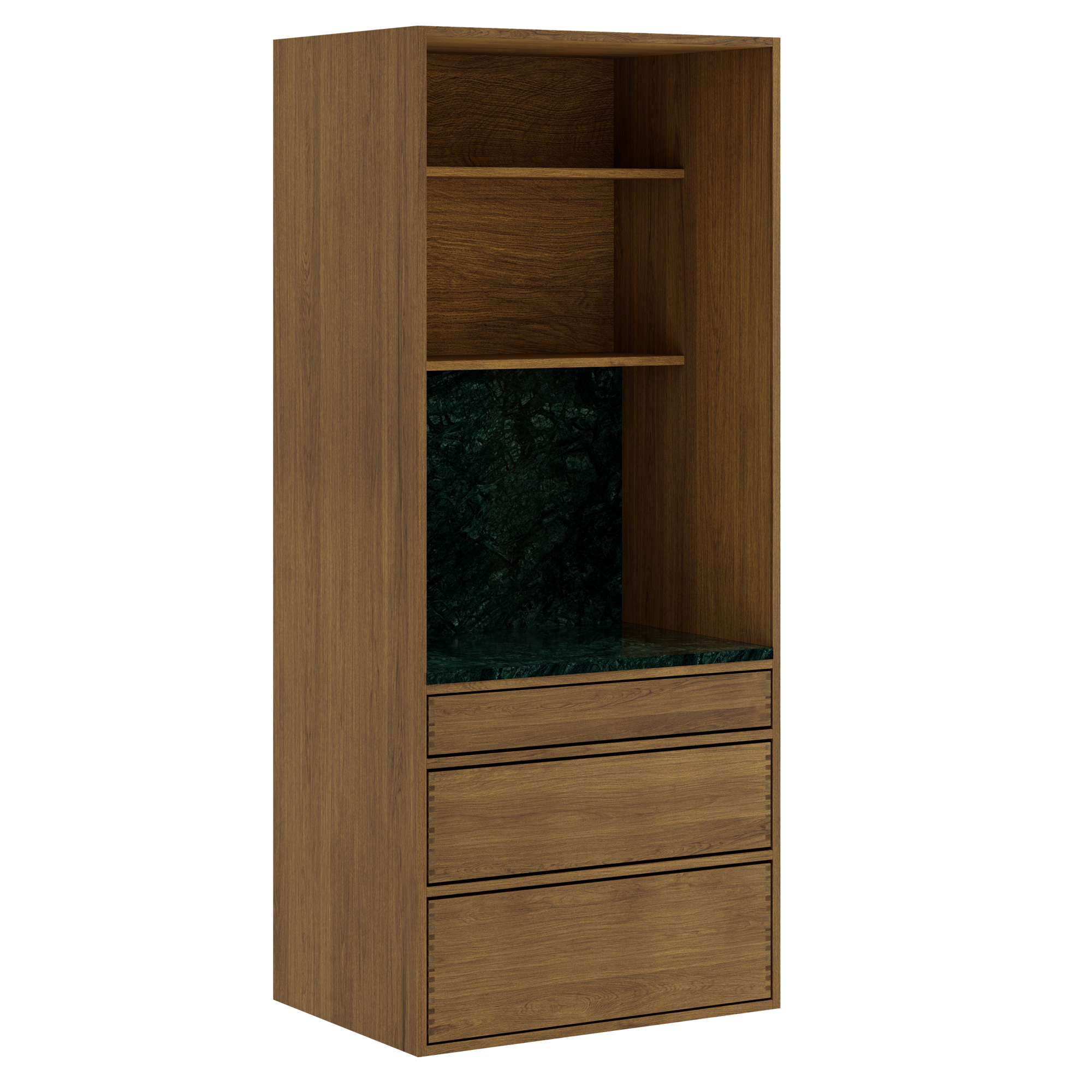 80 cm Mørkoljet Just Wood Push baristaskap