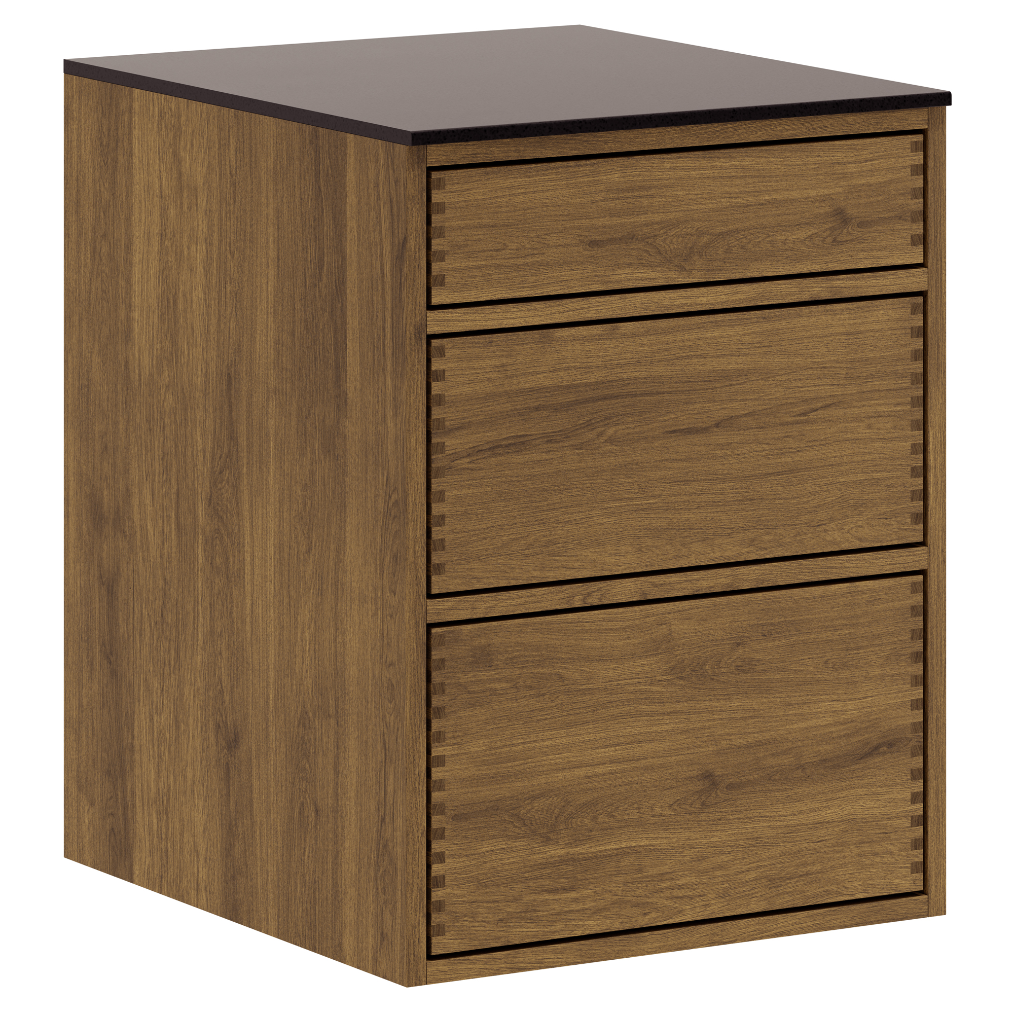 50 cm Mørkoljert Just Wood Push Underskap 60 cm i dybden