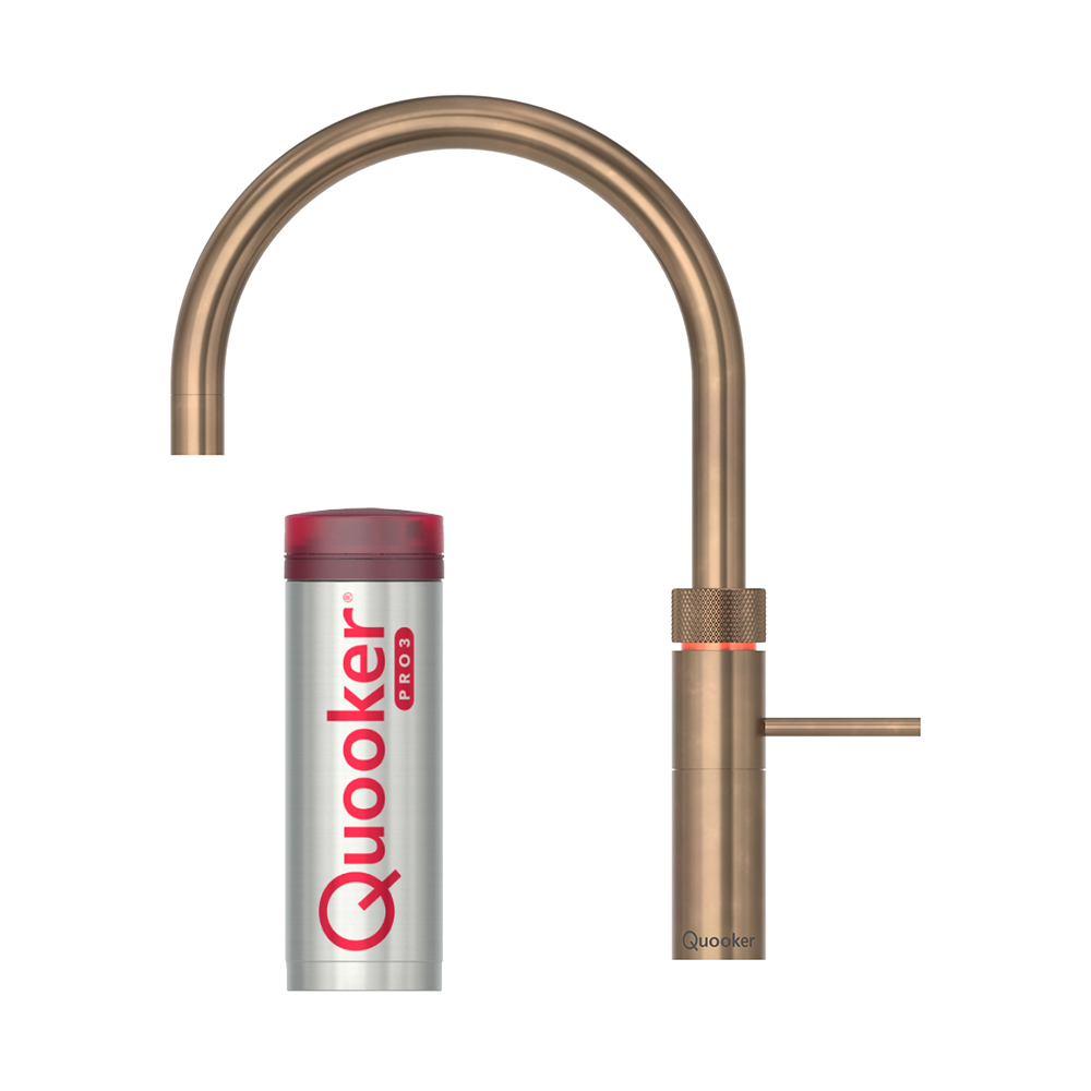 Quooker Fusion Round inkl. PRO3 - Aldret messing