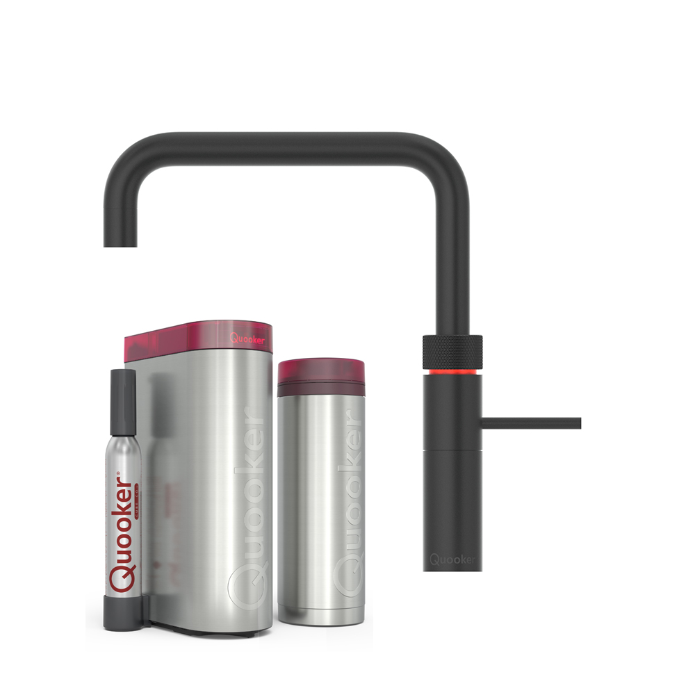 Quooker Fusion Square inkl. PRO3 & CUBE - Svart