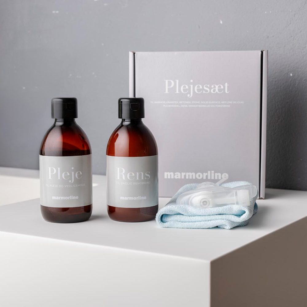 Marmorline pleiesett for matte overflater