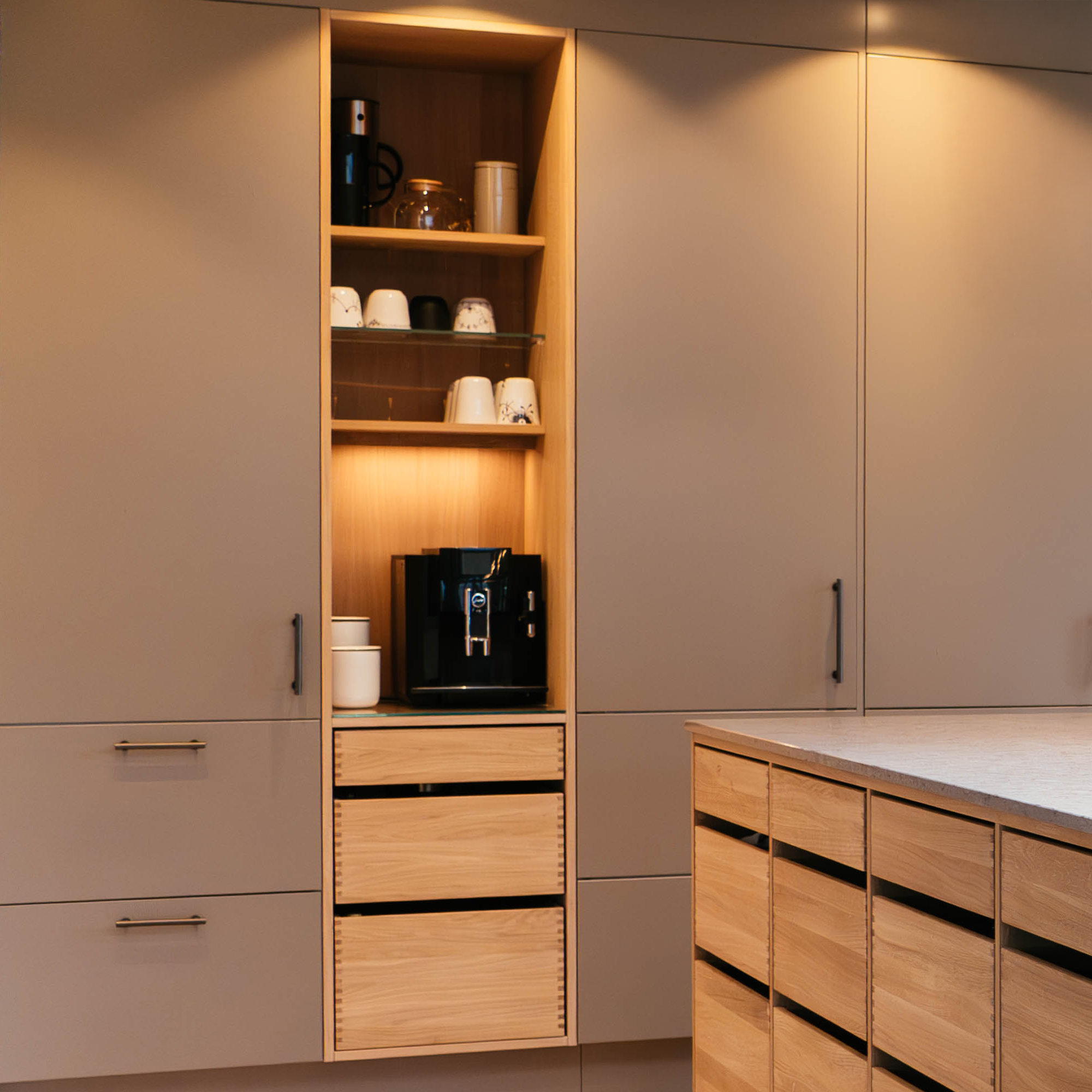 Just Wood Mørkoljet Baristaskap - modul 60 cm